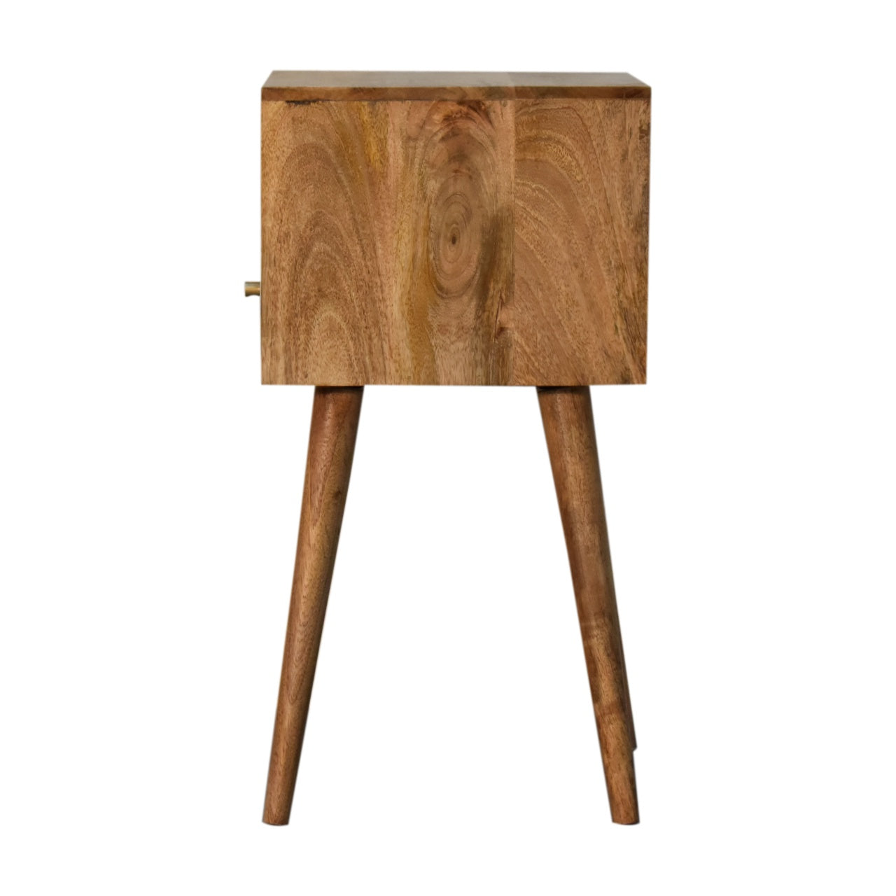 Hand-Painted Pink Bedside Table – 1 Drawer, Open Shelf, Nordic Legs