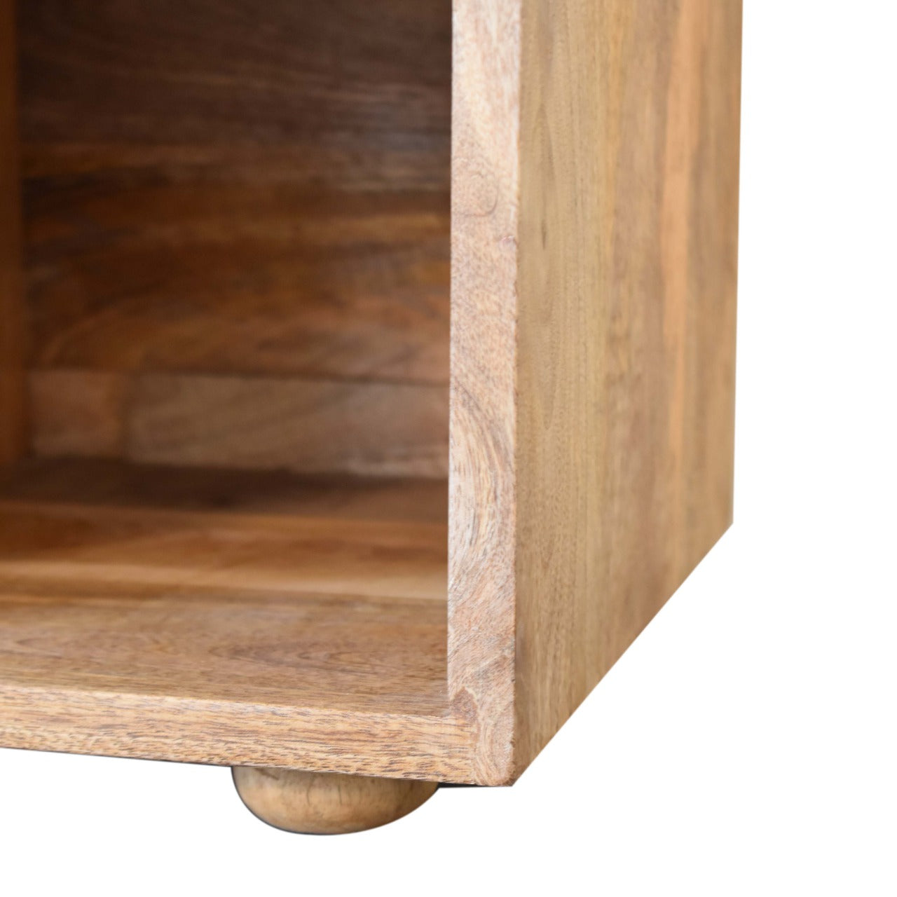 4-Shelf Shoe Storage Footstool – Solid Wood with Upholstered Seat for Hallway