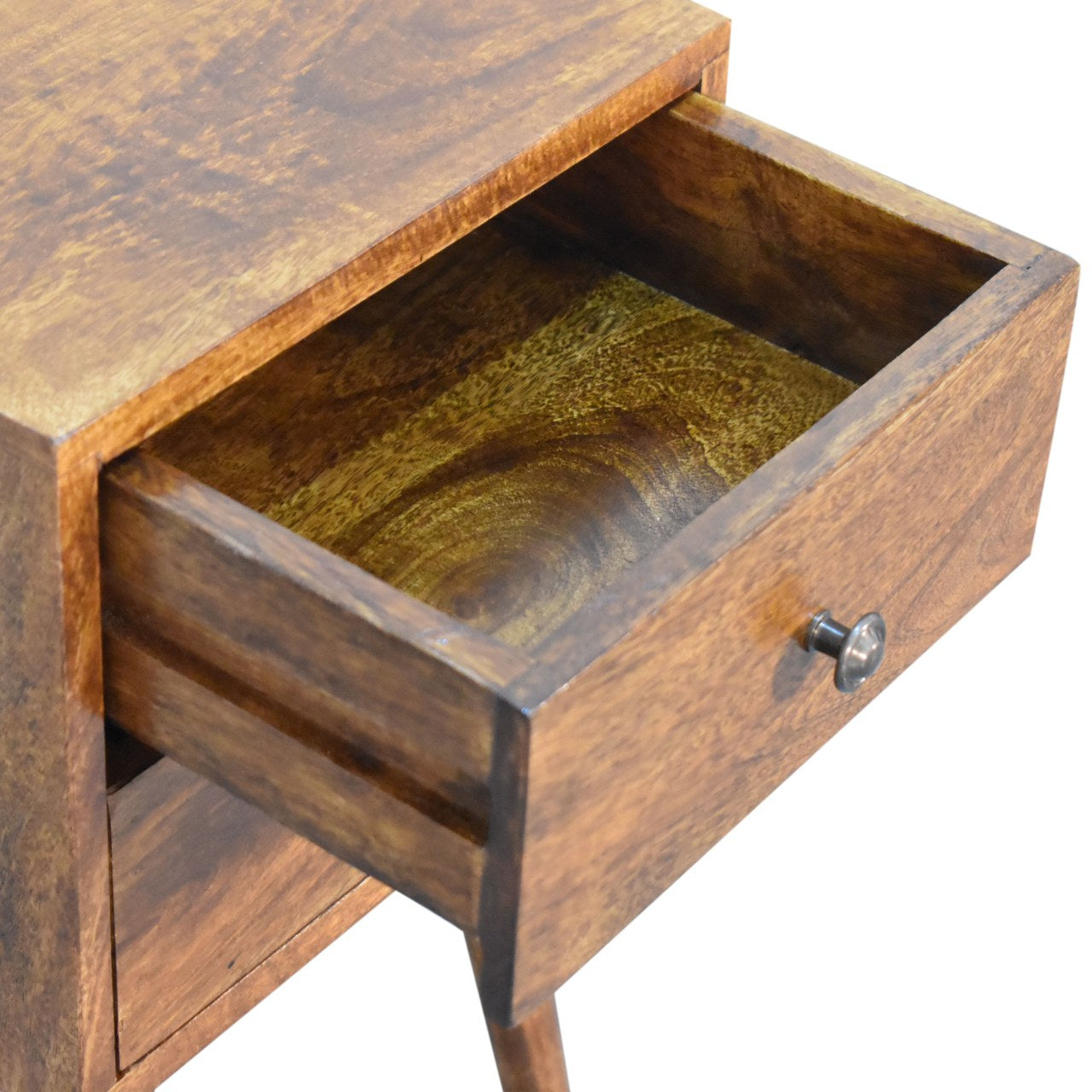 Mini 2 Drawer Chestnut Bedside from Solid Wood - Nordic Design