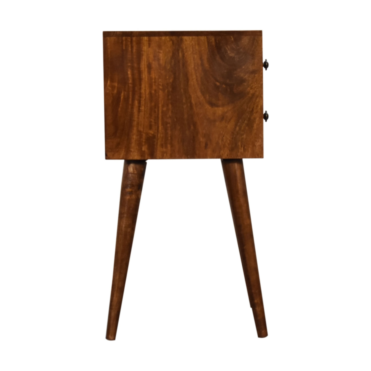 Mini 2 Drawer Chestnut Bedside from Solid Wood - Nordic Design