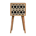 Mini Bone Inlay 2 Drawer Bedside - Handmade Solid Wood Nightstand