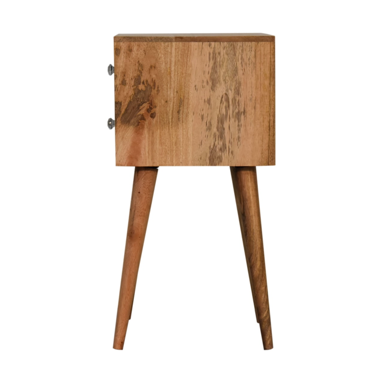 Mini Bone Inlay 2 Drawer Bedside - Handmade Solid Wood Nightstand