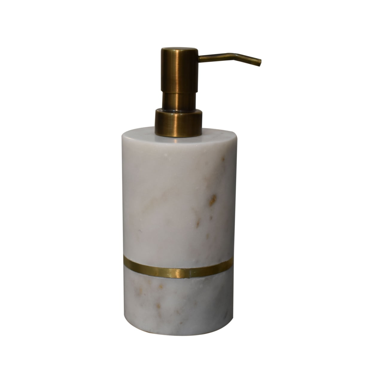 Natural Marble Bathroom Set of 5 with Brass - Handmade