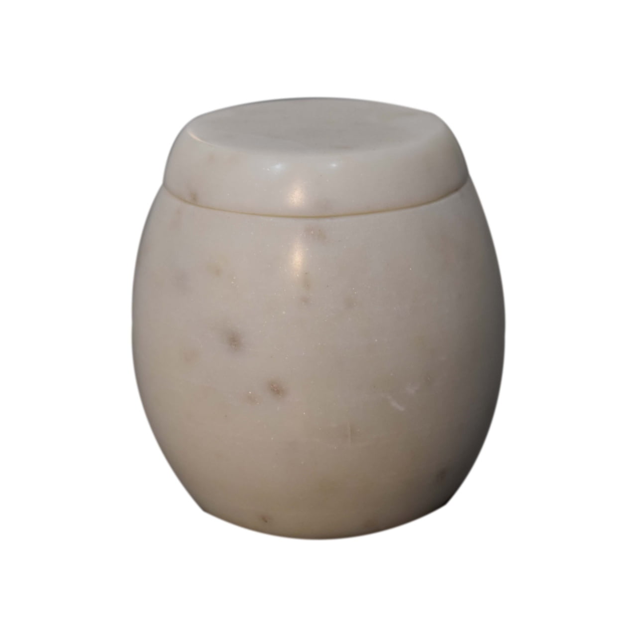 Set of 5 White Marble Bathroom Set - soap dish, toothbrush holder, a soap dispenser,  cosmetic box