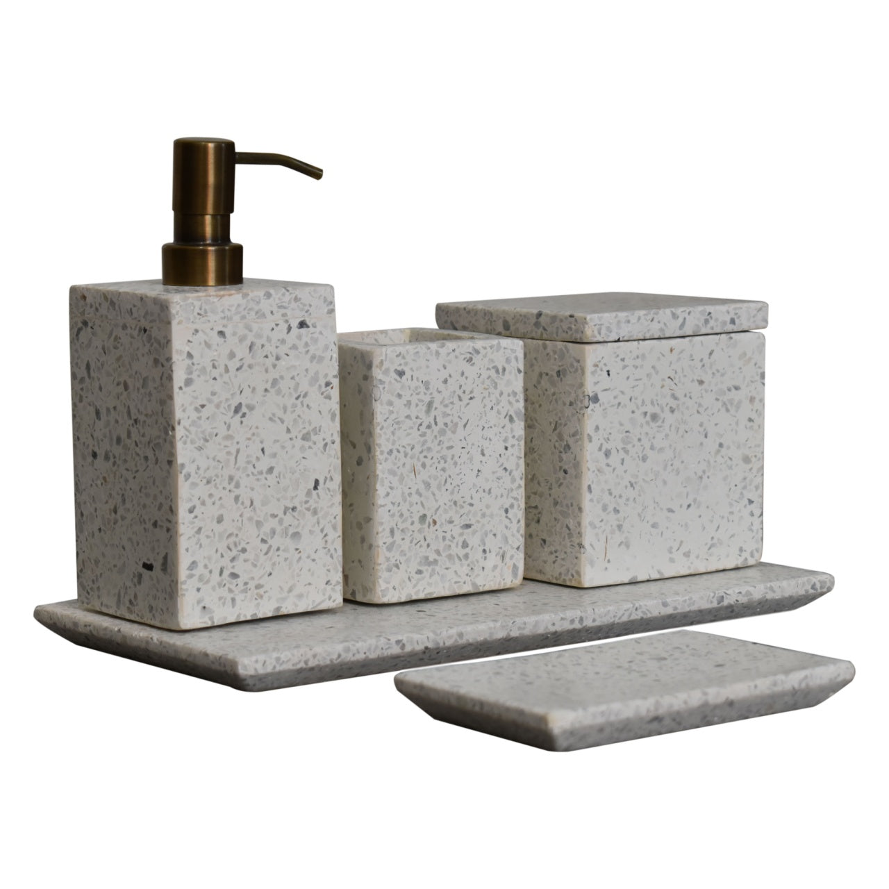 Trazzo 5 piece Bathroom Marble Set