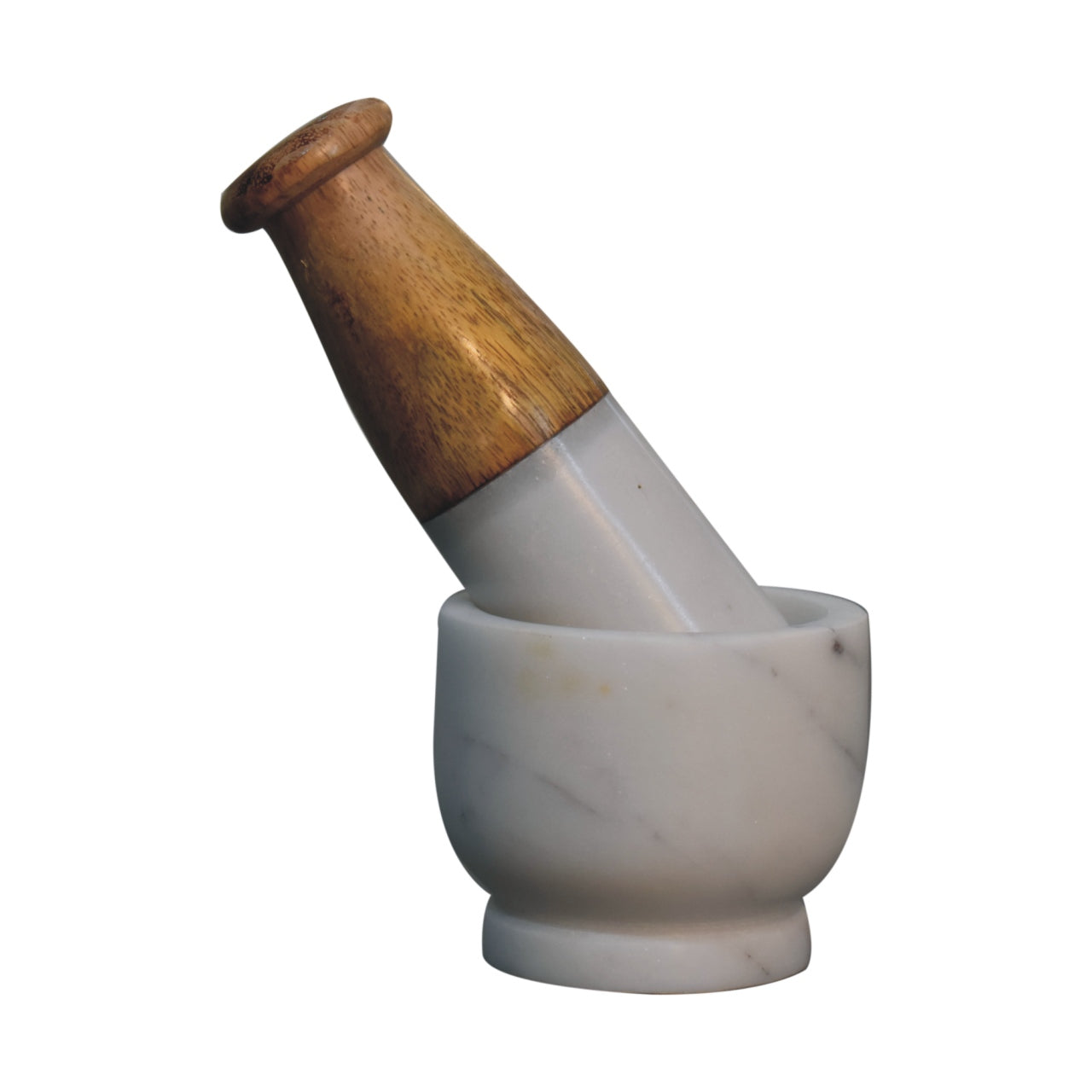 Small Marble Pestle and Mortar - Handmade Kitchen Grinding Tool