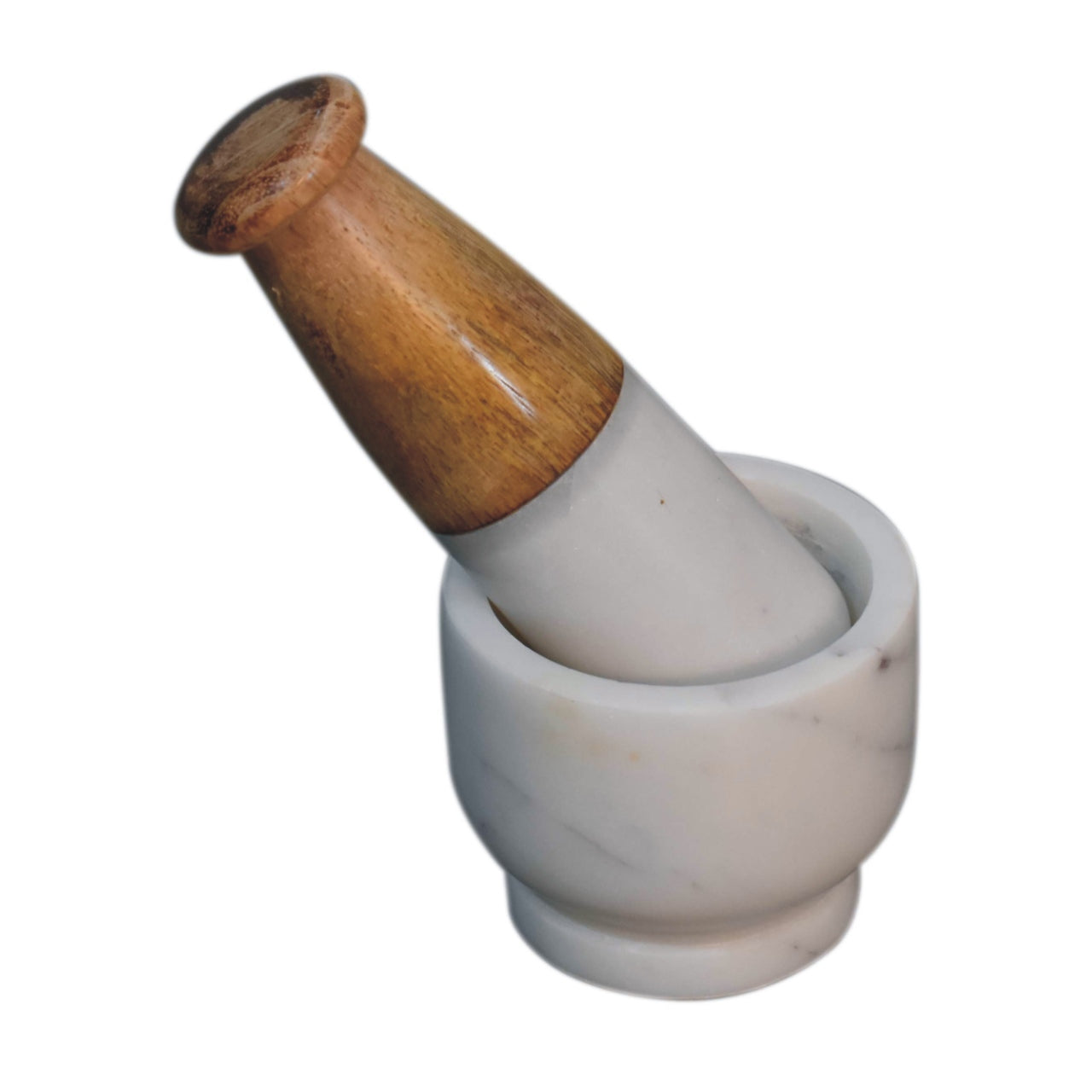 Small Marble Pestle and Mortar - Handmade Kitchen Grinding Tool