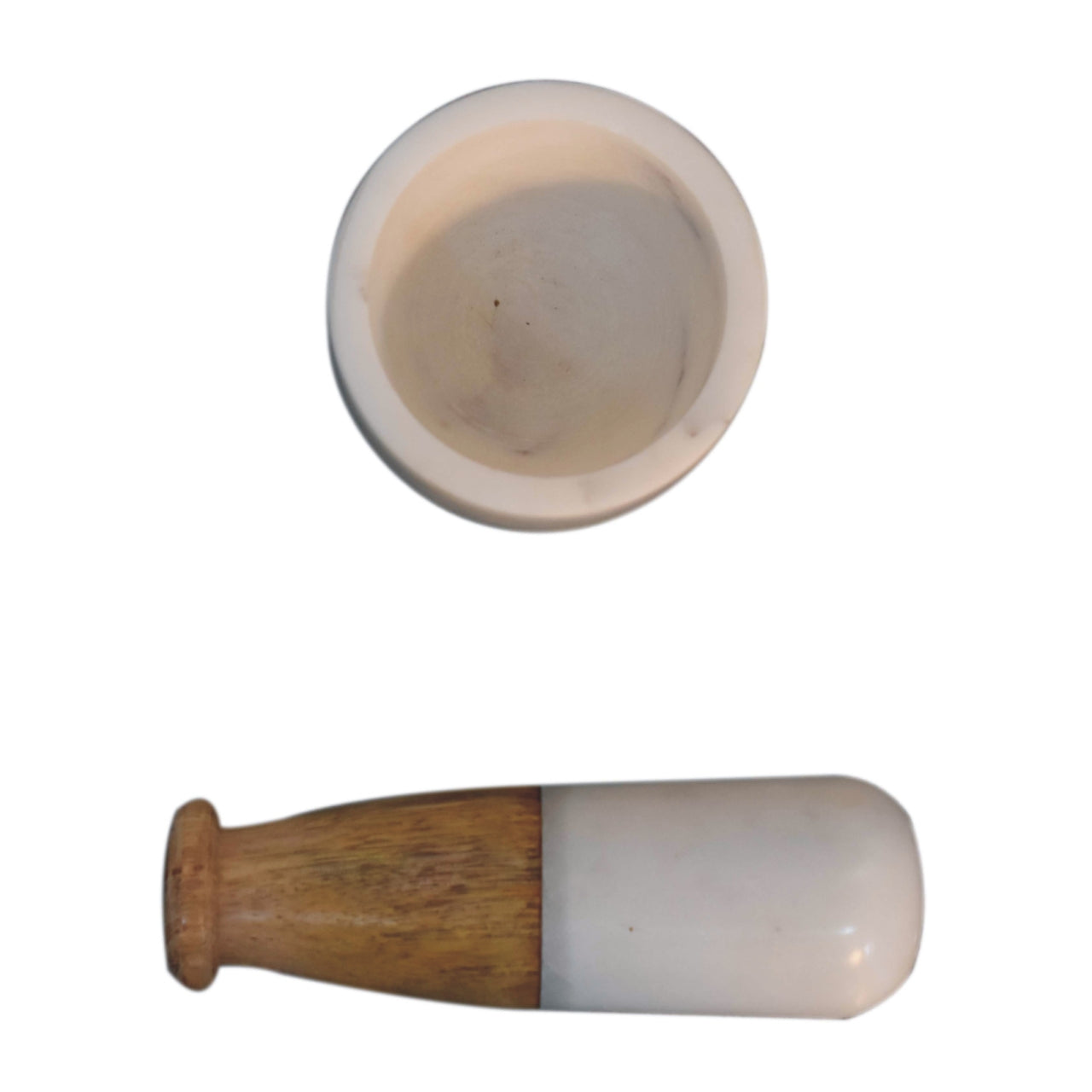 Small Marble Pestle and Mortar - Handmade Kitchen Grinding Tool