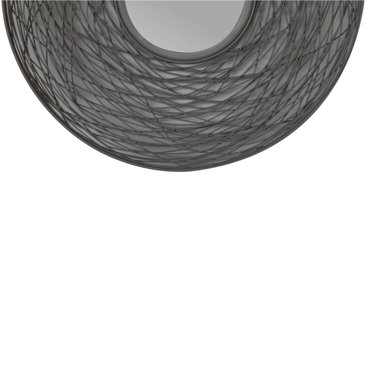 French Grey Round Nested Mirror - Handmade