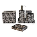 Handmade Solid Wood Bathroom Set of 6 Aztec Design