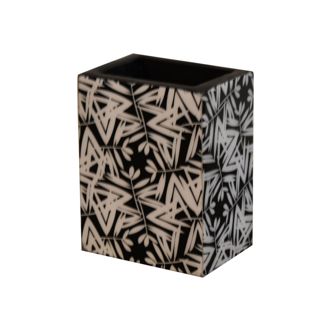 Handmade Solid Wood Bathroom Set of 6 Aztec Design