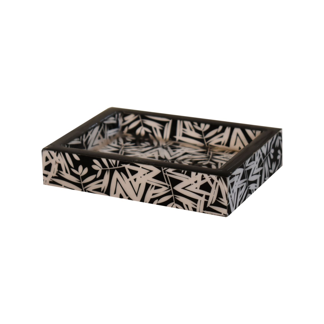 Handmade Solid Wood Bathroom Set of 6 Aztec Design