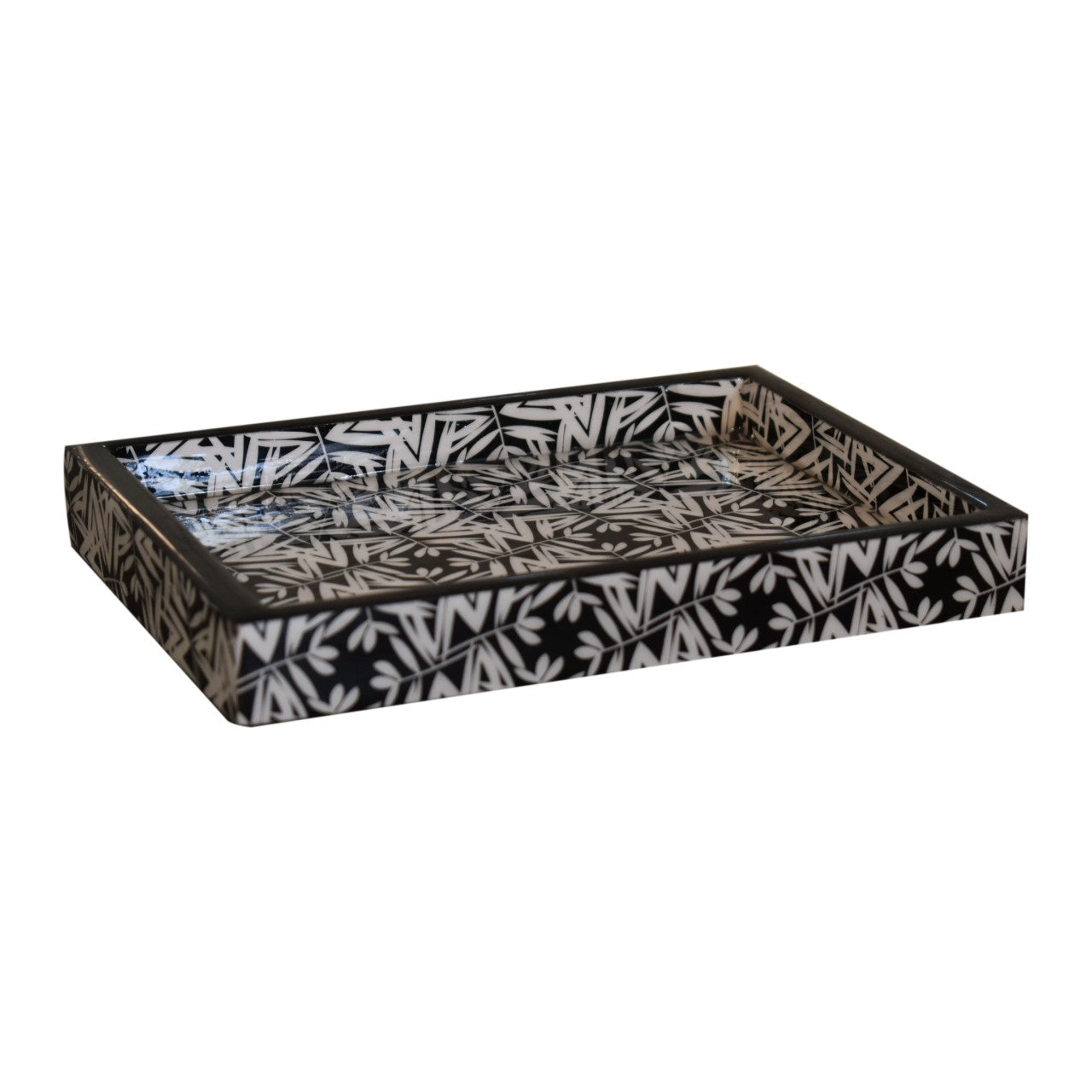Handmade Solid Wood Bathroom Set of 6 Aztec Design