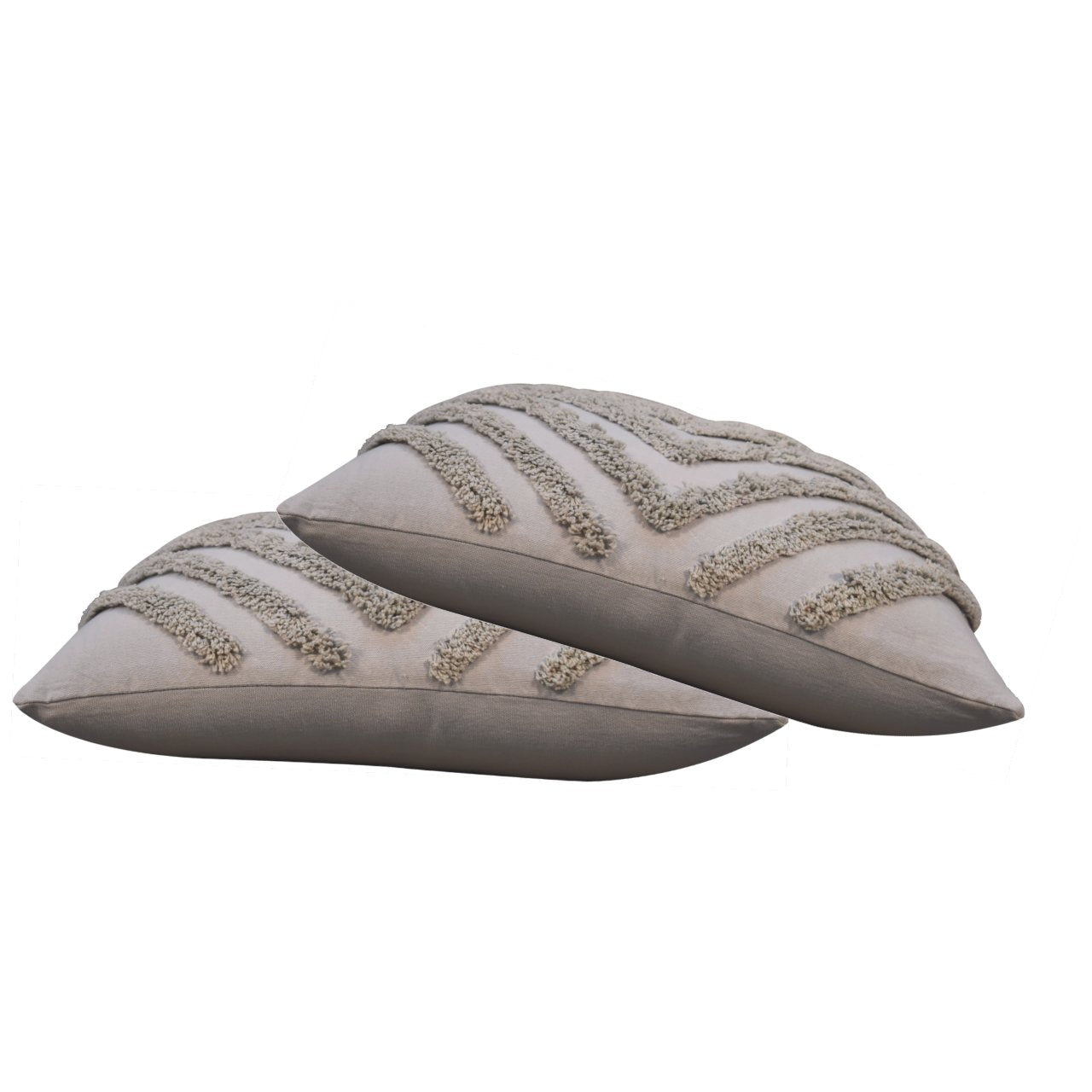 Set of 2 Tacy Grey Cushions – Decorative Throw Pillows