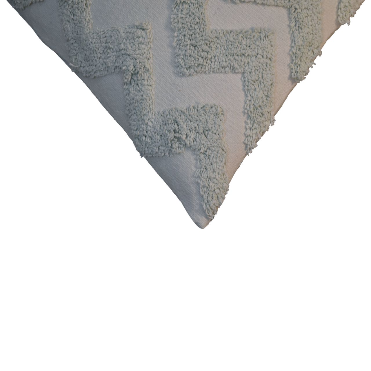 Set of 2 Sage Green Zig-Zag Cushions – Decorative Throw Pillows