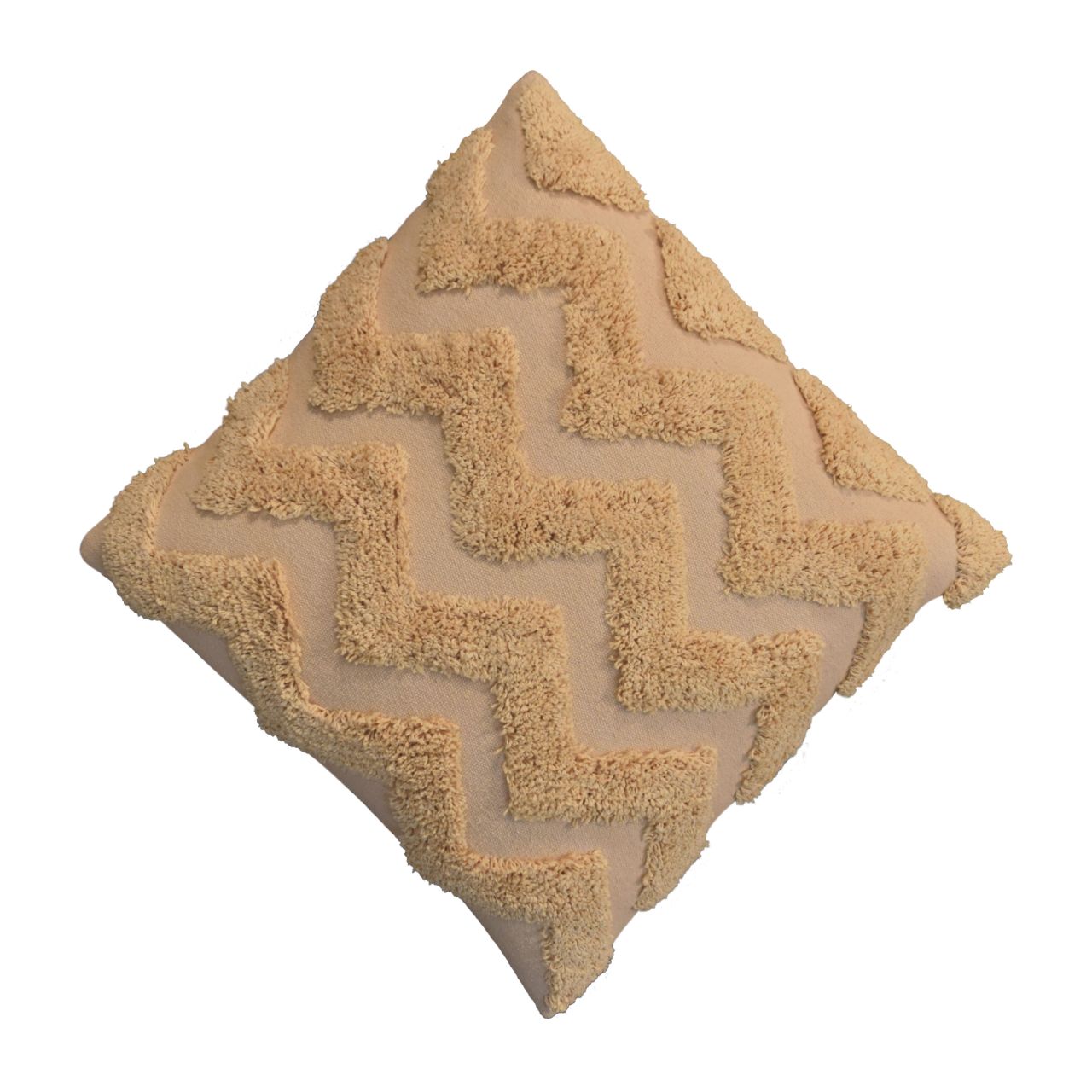 Set of 2 Mustard Zig-Zag Cushions – Decorative Throw Pillows