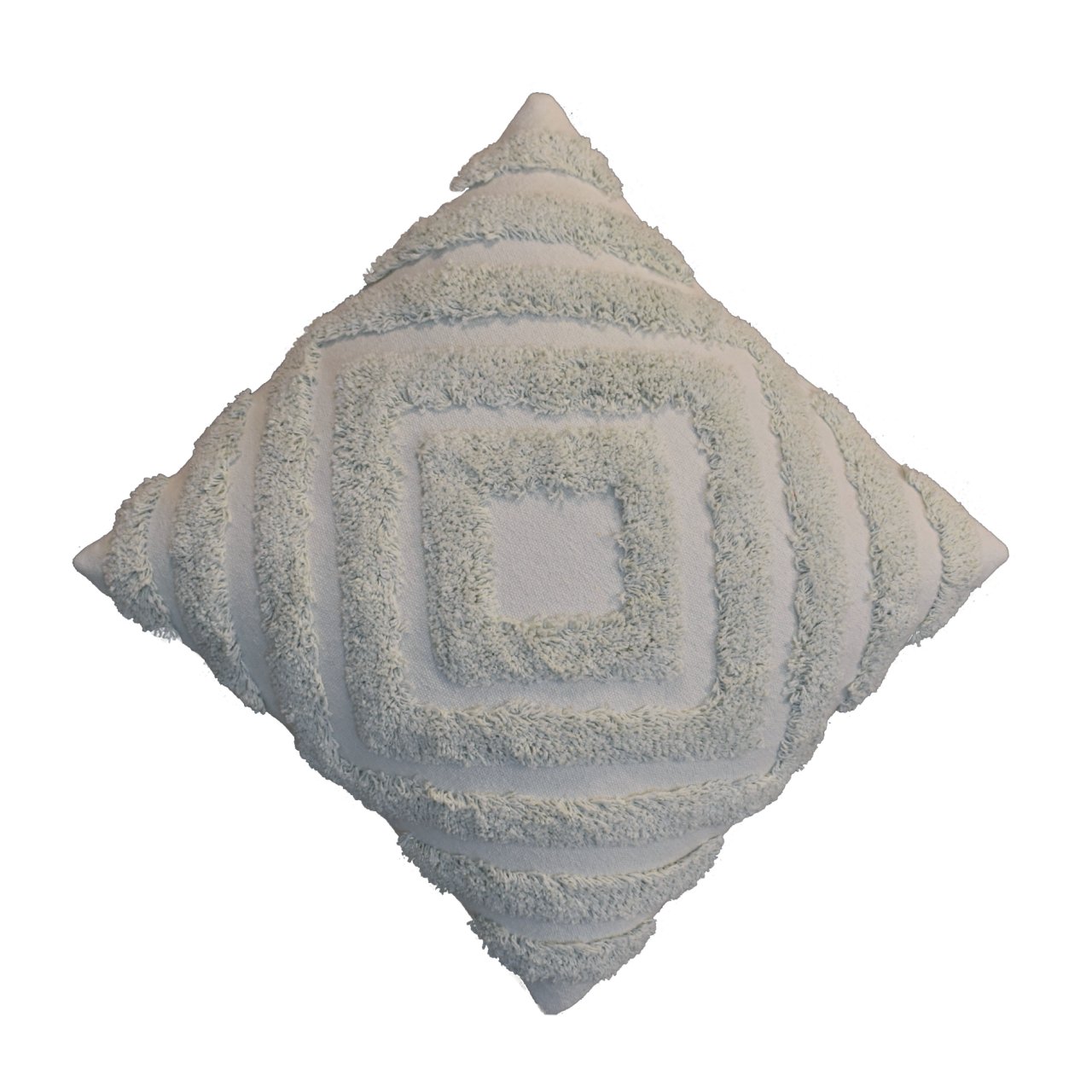 Set of 2 Sage Green Diamond Cushions – Decorative Throw Pillows