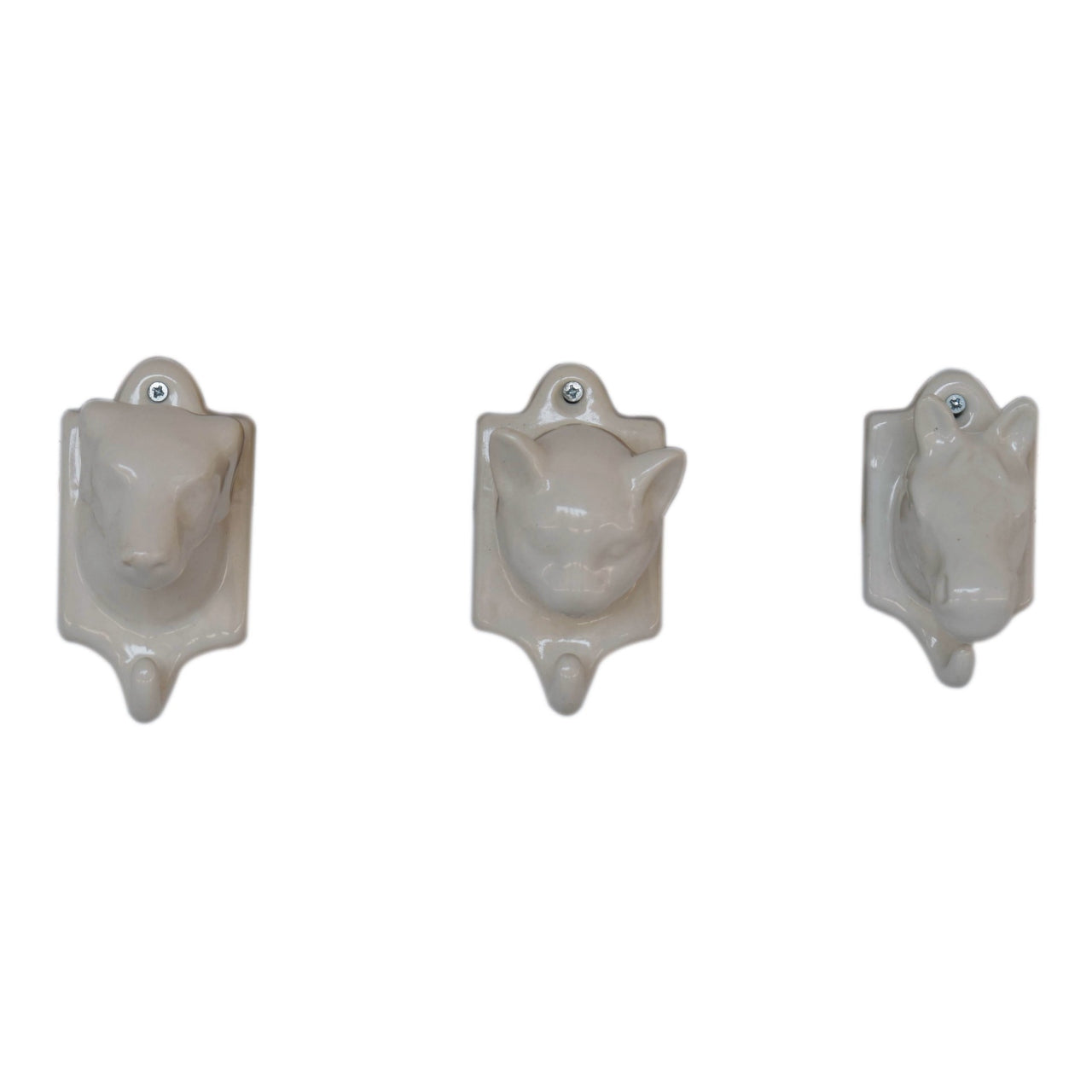 Set of 3 Assorted Animal Wall Hooks - Decorative Home Hooks