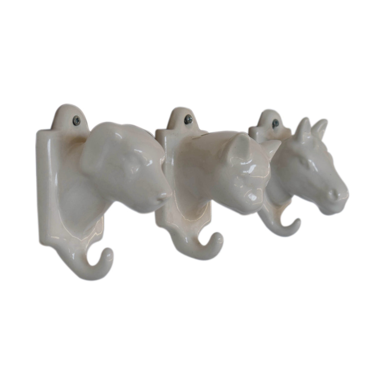 Set of 3 Assorted Animal Wall Hooks - Decorative Home Hooks