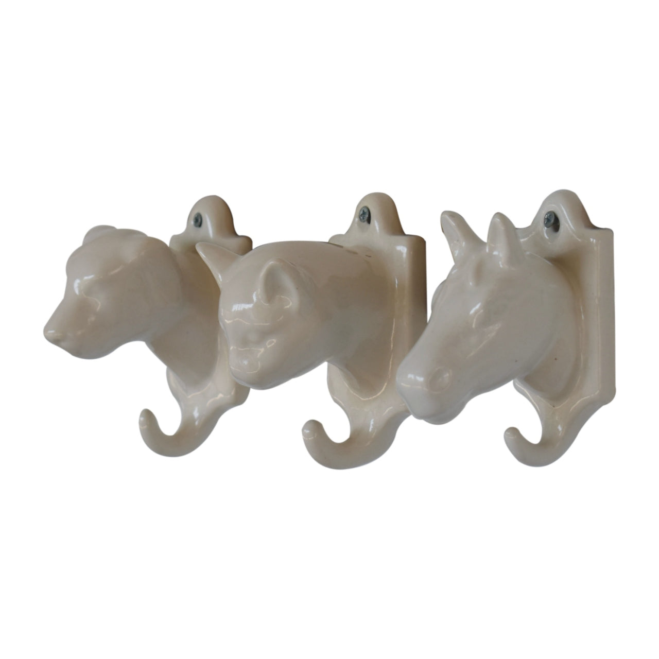 Set of 3 Assorted Animal Wall Hooks - Decorative Home Hooks