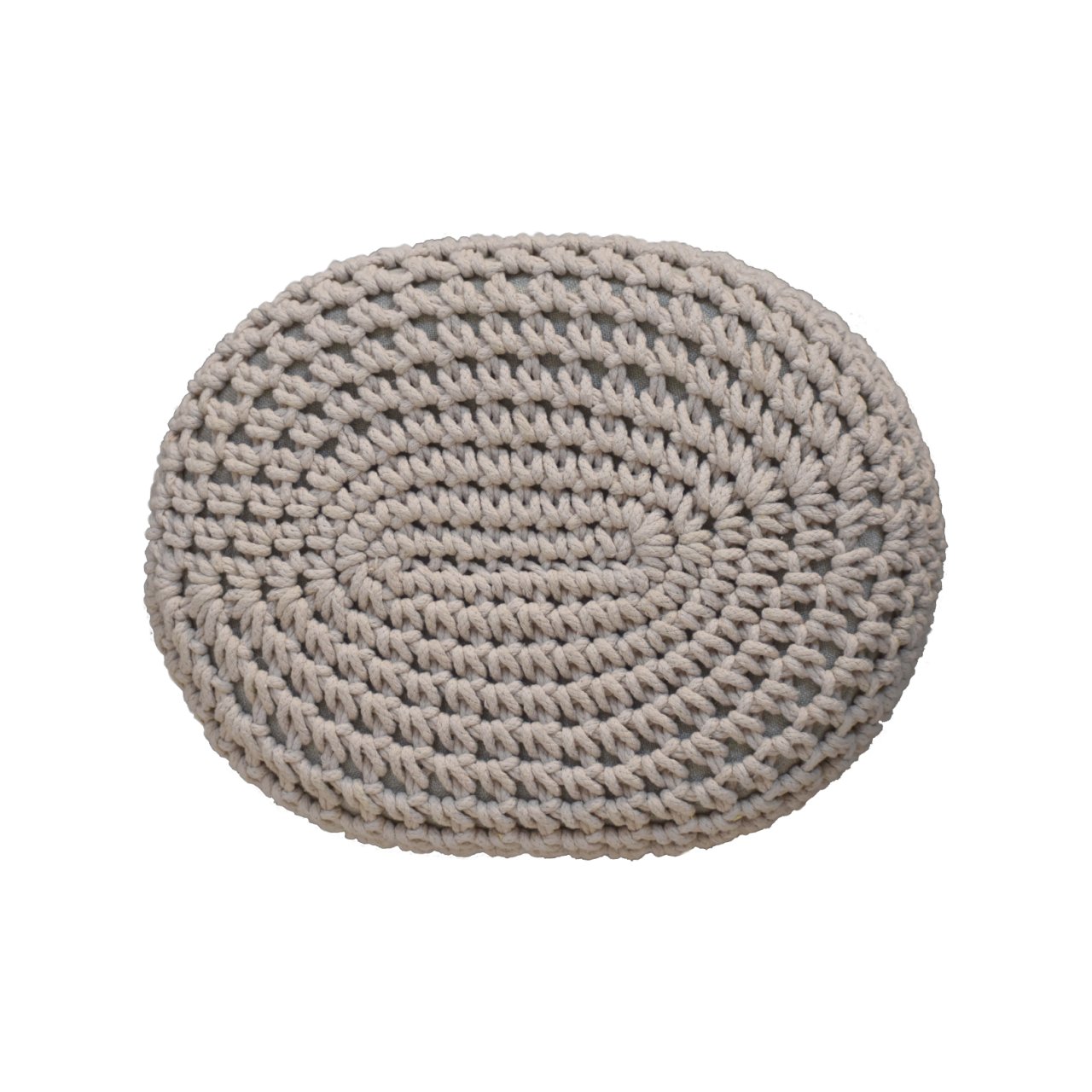 Handmade Keeva Beige Oblong Footstool – Upholstered Ottoman for Living Room