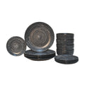 Contemporary Handmade Ceramic Dinner Set - 12 pieces (DInner Plates, Salad Plates, Bowls)