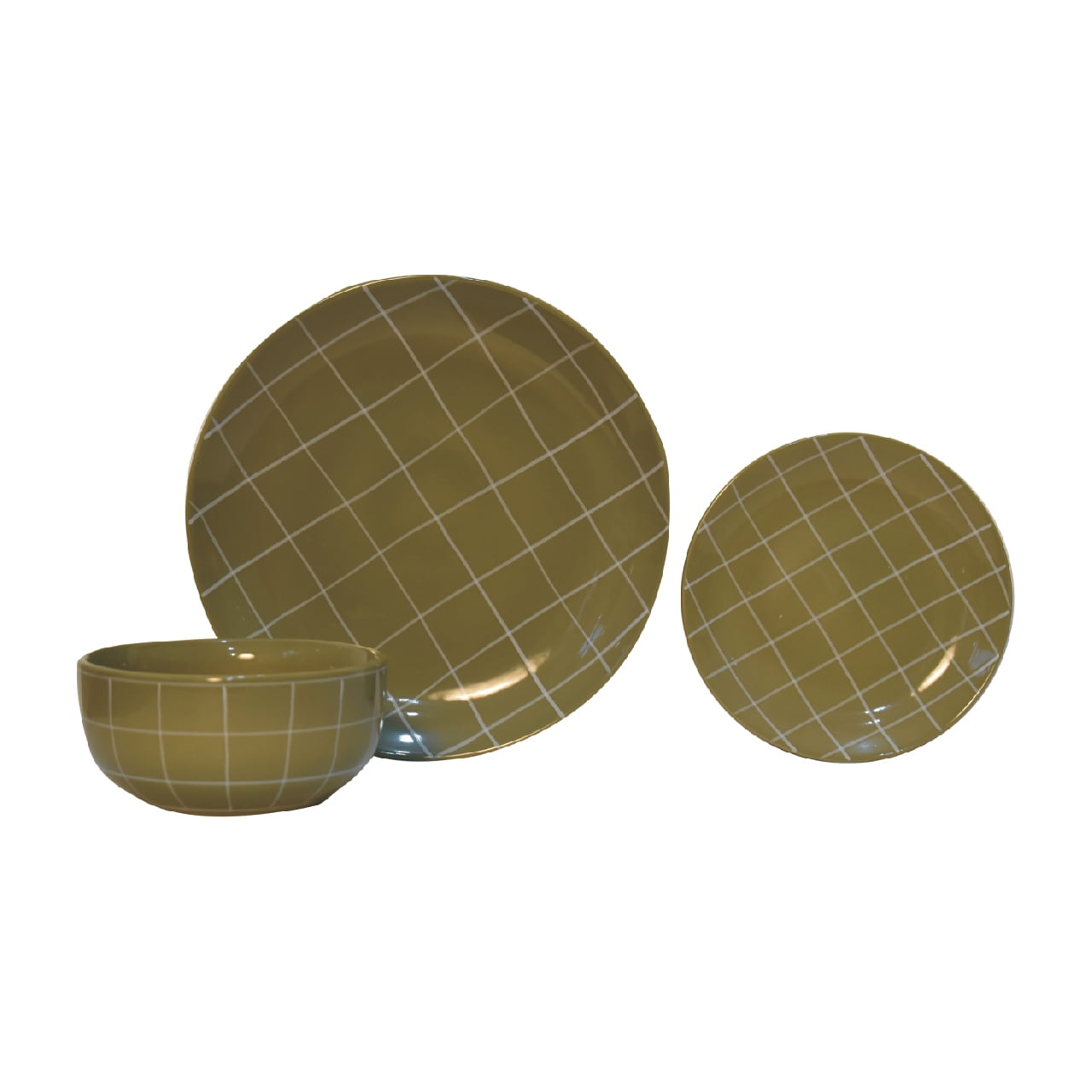 Contemporary Handmade Ceramic Dinner Set - 12 pieces (DInner Plates, Salad Plates, Bowls)