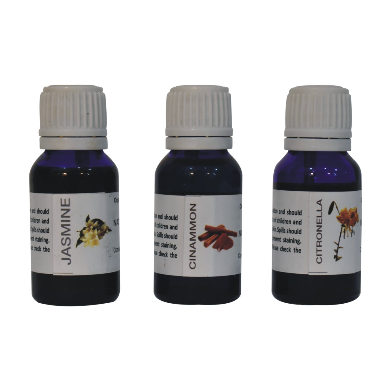 Nickel Oil Burner Set (Summer) - 3x 15ml Oils + 12 Unscented Tealight Candles