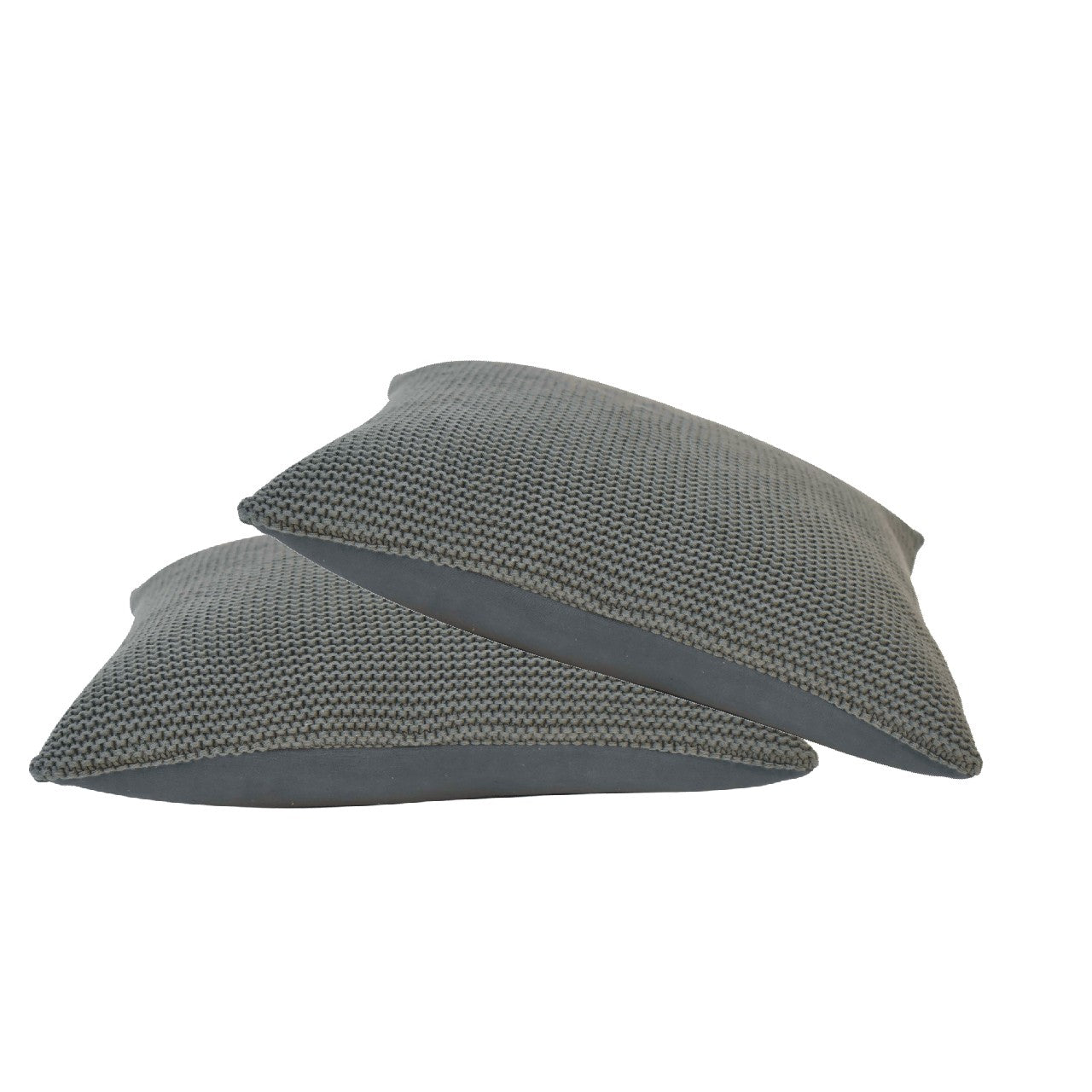 Green Cotton Cushion Set of 2 - Handmade Soft Decorative Throw Pillows