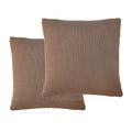 Brown Cotton Cushion Set of 2 - Handmade Soft Decorative Throw Pillows