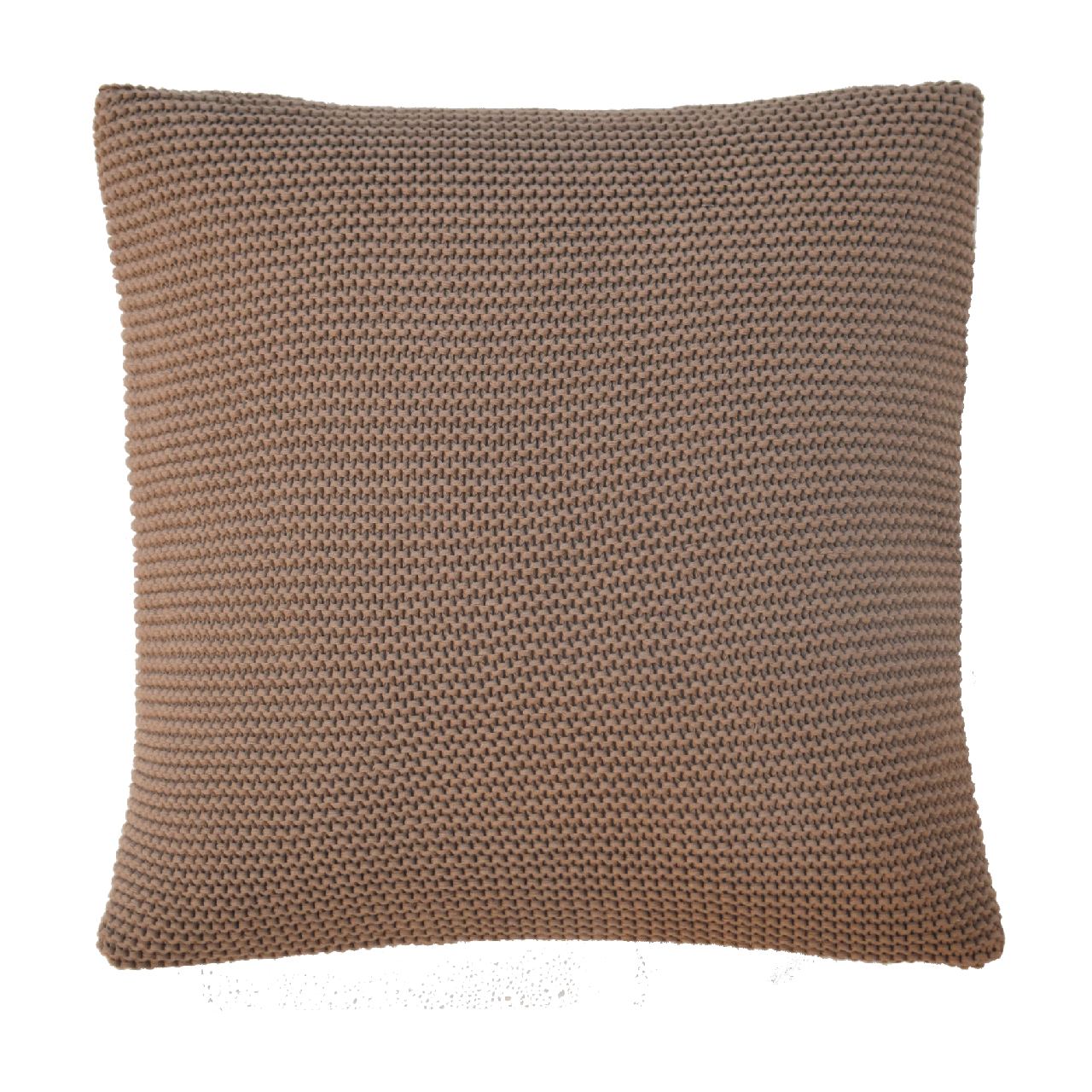Brown Cotton Cushion Set of 2 - Handmade Soft Decorative Throw Pillows