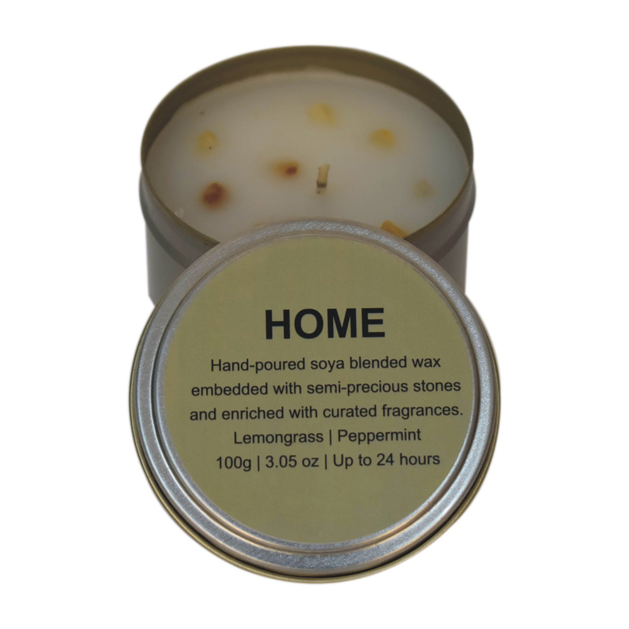 Candle Set (Home Peace Relax) - Lemongrass & Peppermint Essential Candle