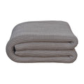 Double Grey Knitted Throw – Soft Handmade Blanket for Sofa or Bed