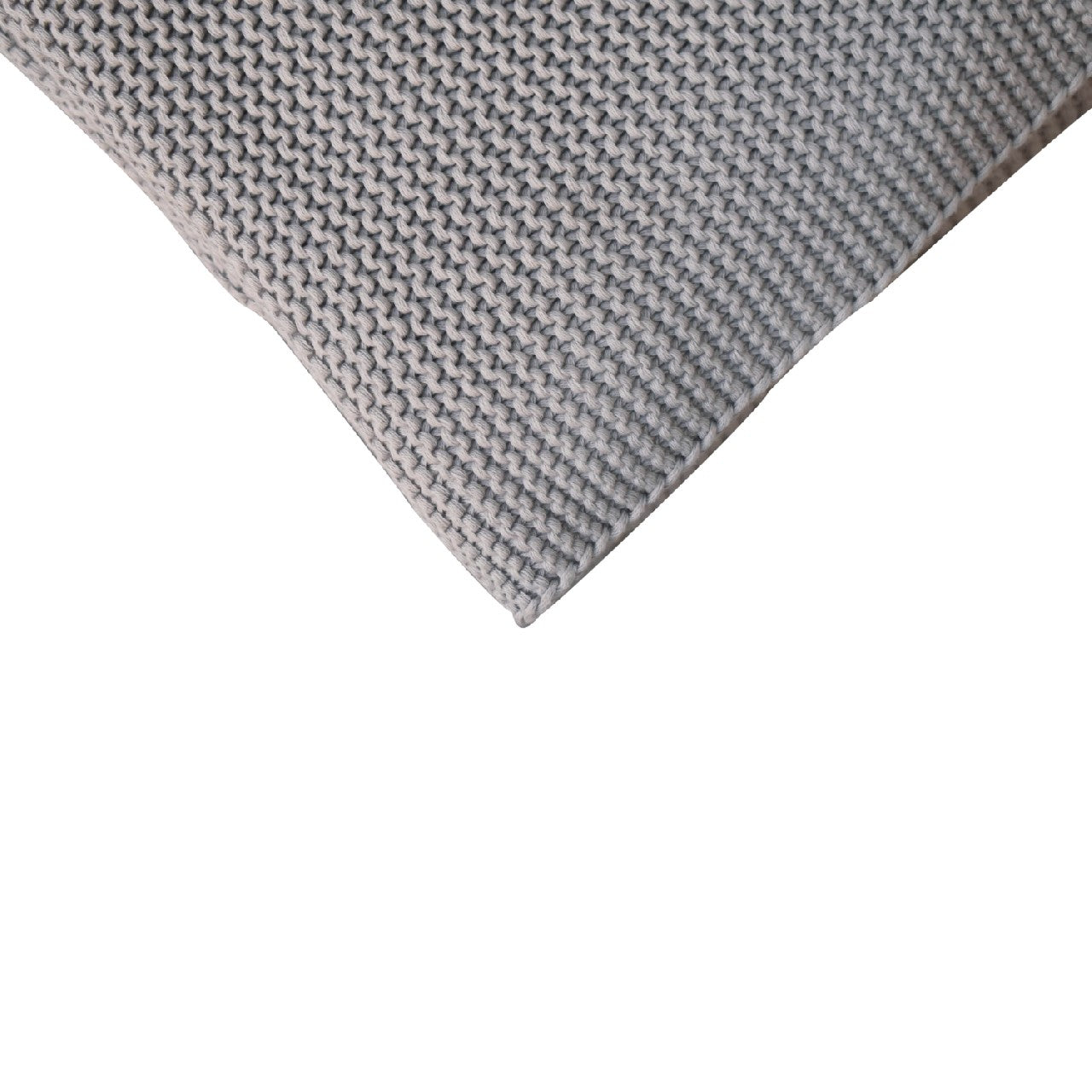 Double Grey Knitted Throw – Soft Handmade Blanket for Sofa or Bed