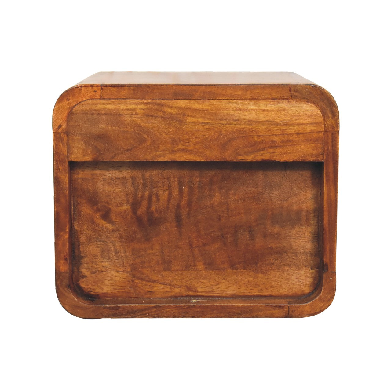 Handmade Solid Wood Floating Bedside Table 2 Drawer - Chestnut Nightstand