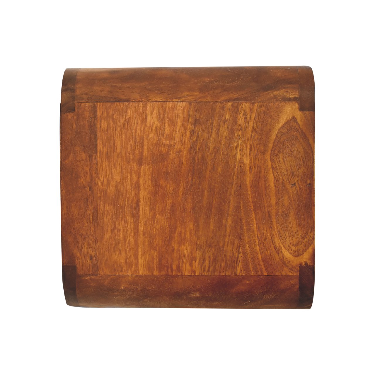 Handmade Solid Wood Floating Bedside Table with Drawer & Open Shelf in Chestnut
