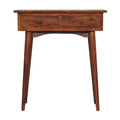 Classic 2-Drawer Solid Wood Hallway Console Table in Chestnut