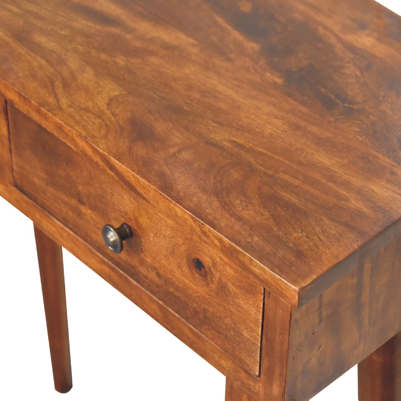 Classic 2-Drawer Solid Wood Hallway Console Table in Chestnut