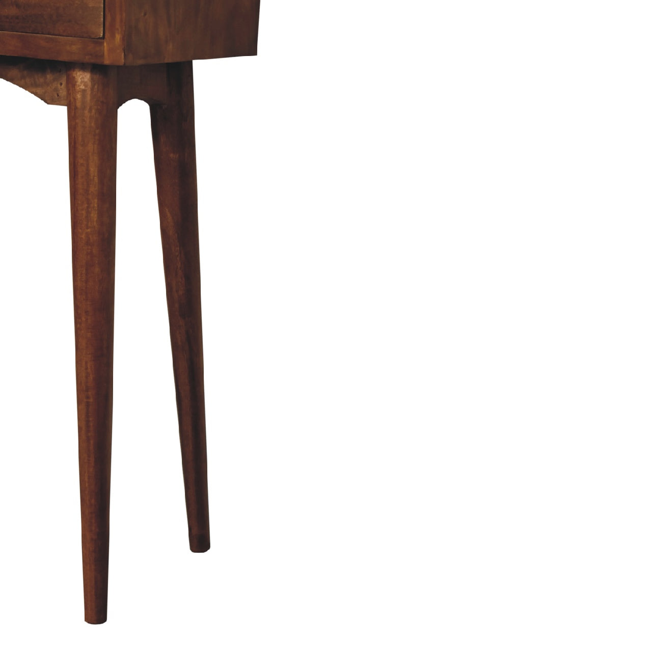 Classic 2-Drawer Solid Wood Hallway Console Table in Chestnut