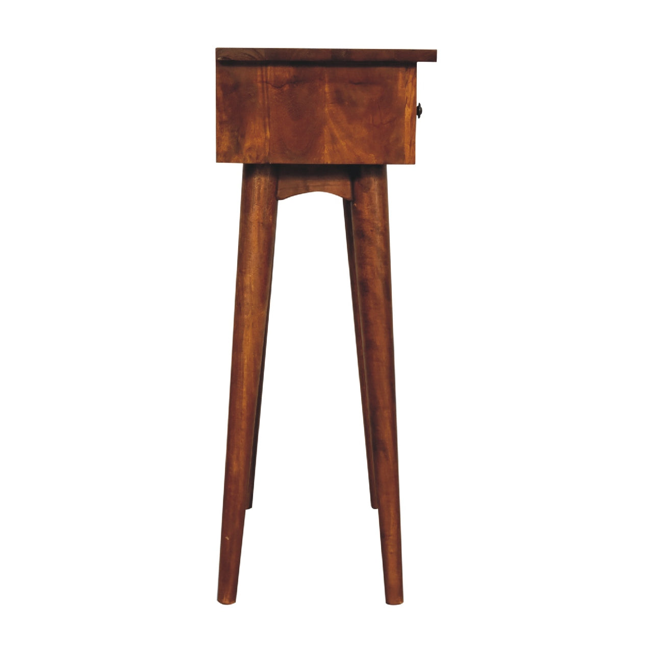 Classic 2-Drawer Solid Wood Hallway Console Table in Chestnut