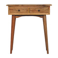 Classic 2-Drawer Solid Wood Hallway Console Table in Oak