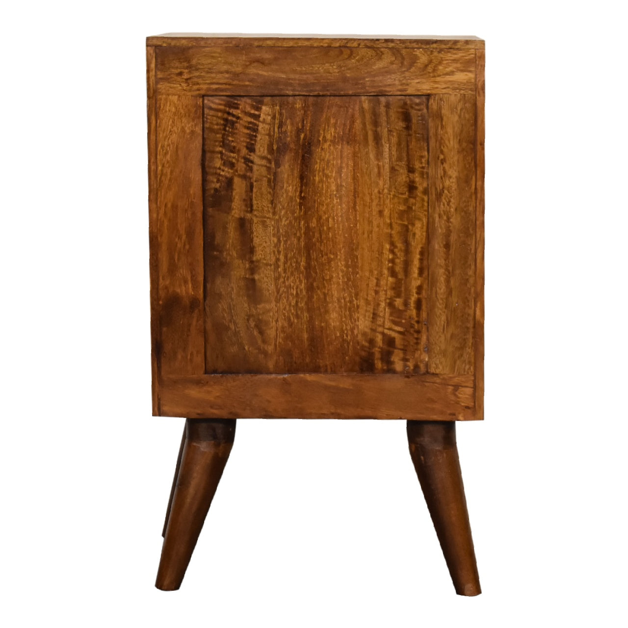 Handmade Solid Wood 4-Drawer Bedside Table in Chestnut Finish