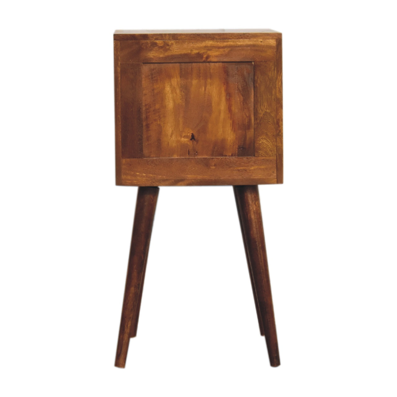 Chestnut Cube 2 Drawer Bedside - Solid Wood Nightstand