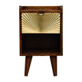Manila Gold 1 Drawer and Shelf Bedside - Elegant Compact Nightstand