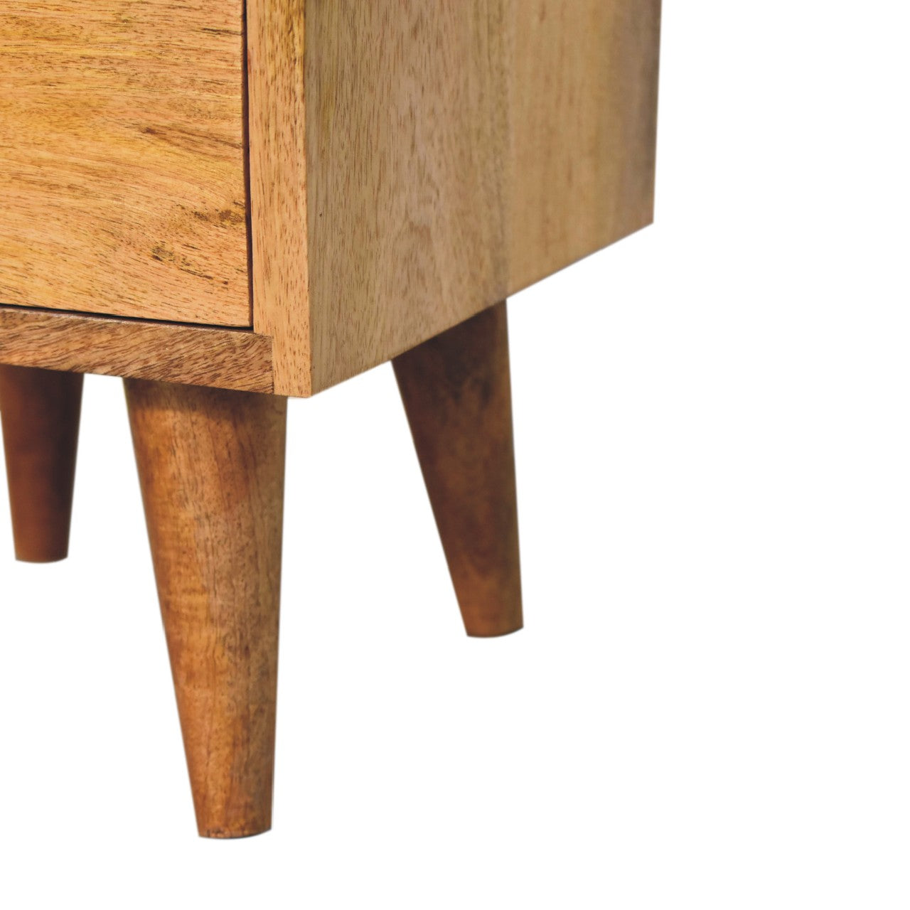 Mini Classic Multi Oak-ish Bedside - 2 Drawer and Open Shelf Nightstand
