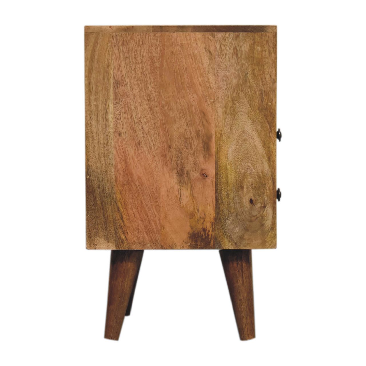 Mini Oak-ish Classic Open Bedside - 2 Drawer and Open Shelf Nightstand