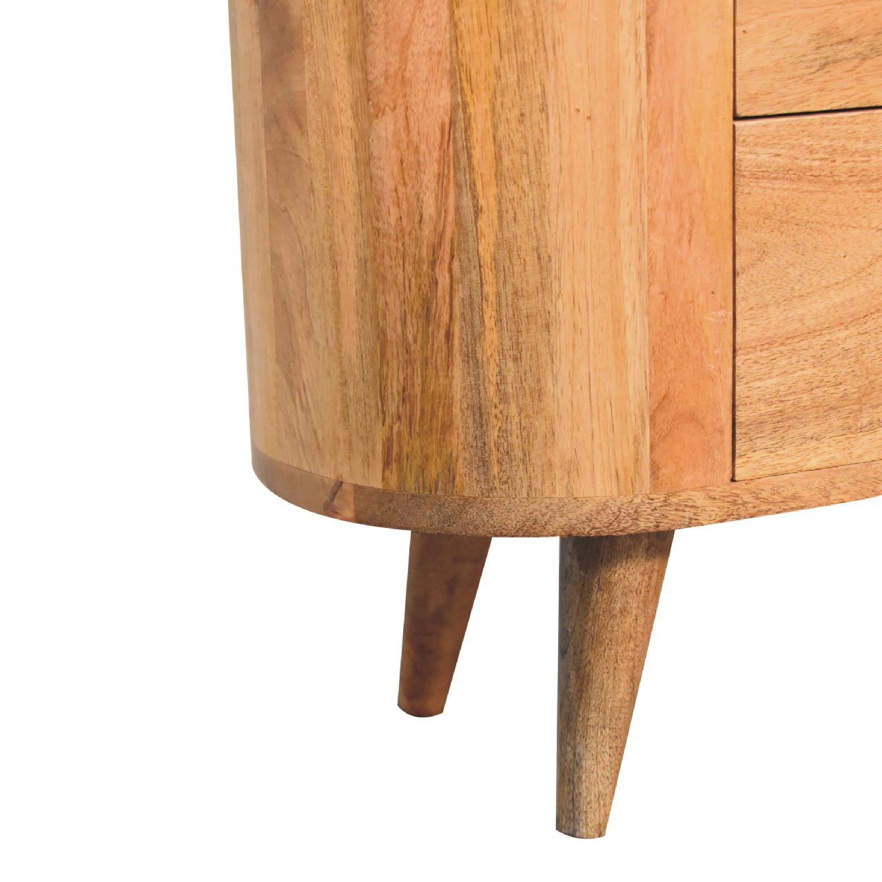 Mini Oak-ish Cabinet - 3 Drawer Handmade Solid Wood Storage Unit with Nordic Legs & Oak Finish