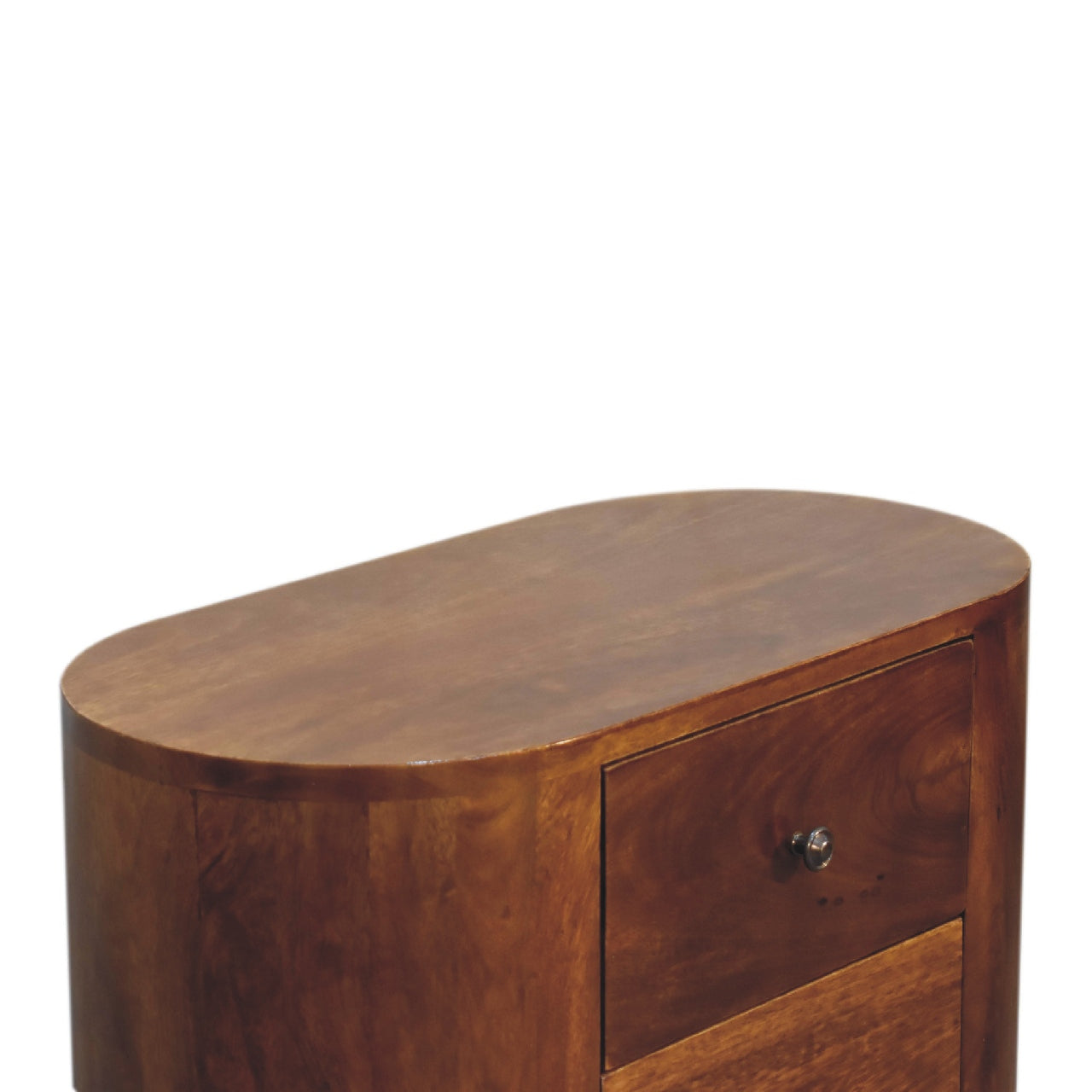 Mini Chestnut Cabinet with 3 Drawers - Solid Wood