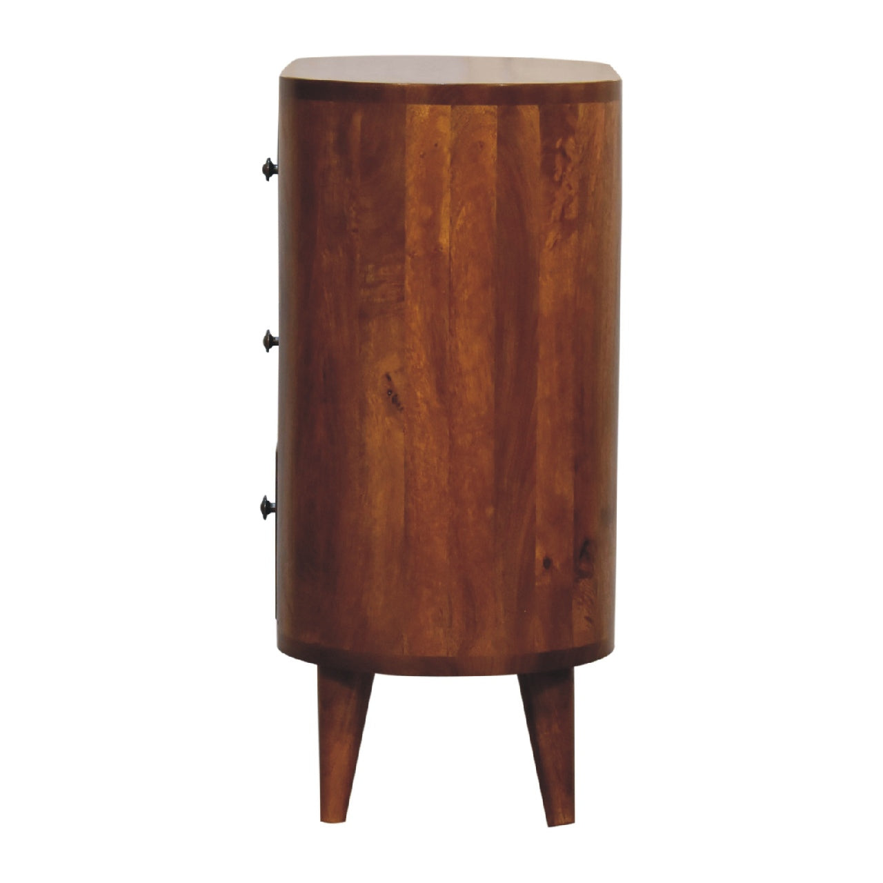 Mini Chestnut Cabinet with 3 Drawers - Solid Wood
