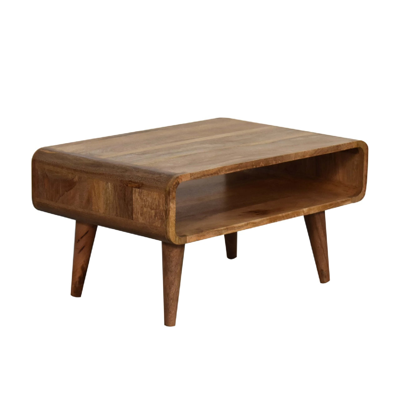 Open Chelf Coffee Table / Media Unit - Nordic Style Handmade Solid Wood